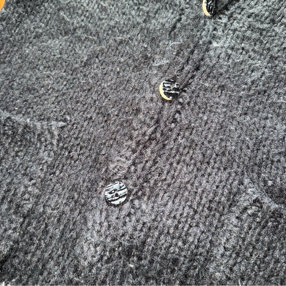 ROLLAS Mohair Knit Beach Cardigan Worn Black Small - Picture 5 of 6